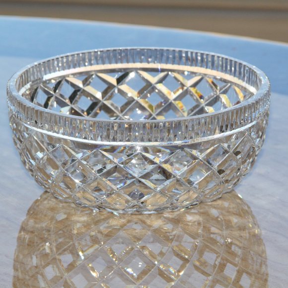 Vintage Waterford Diamond Pattern Crystal Bowl - Picture 12 of 13